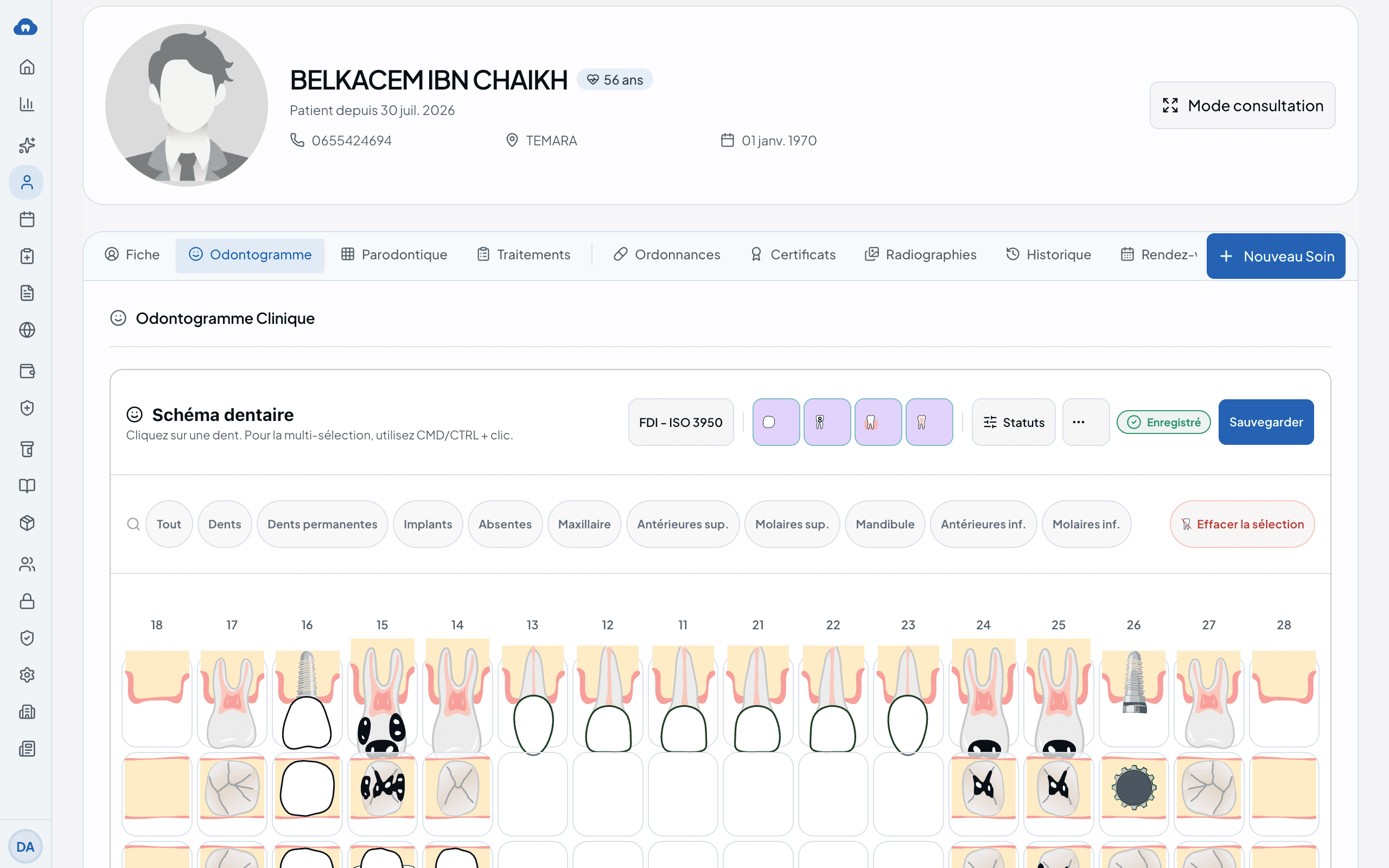 Gestion des dossiers patients NeoSmile