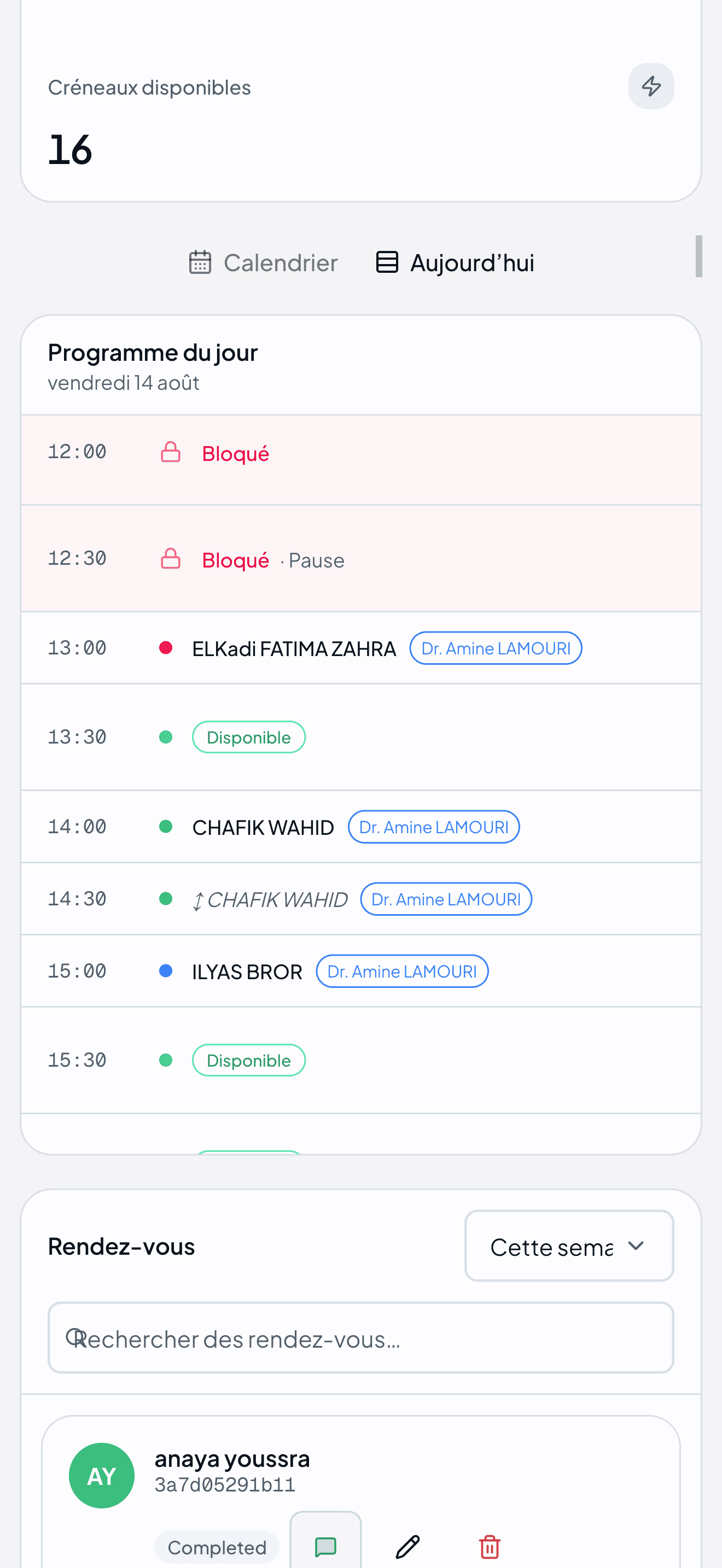 Zéro double réservation, moins de no-shows!